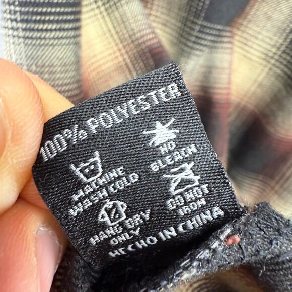 Dixxon Flannel Shirt Men's XL Brown Black Buffalo Check Plaid Moreno Pearl Snap - Picture 11 of 12